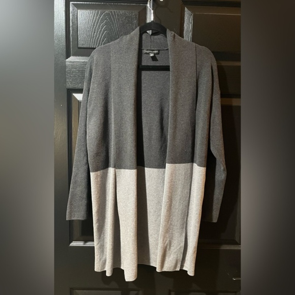 Saks Fifth Avenue Black Label Colorblock Cardigan Duster